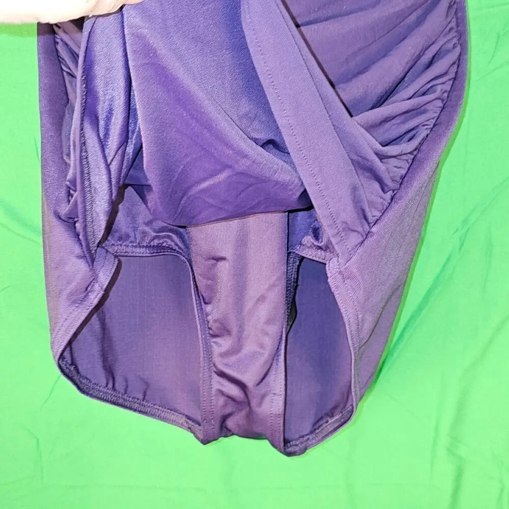 Miraclesuit Womens Purple One Piece Swimsuit 14‎ Large